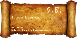 Ilics Bianka névjegykártya